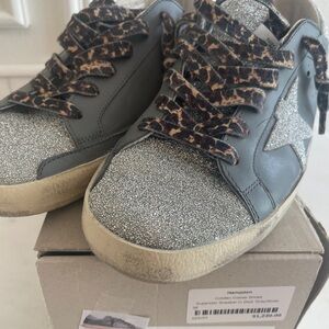 Golden Goose Gray and crystal Sneakers 38